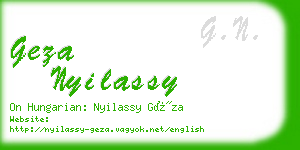 geza nyilassy business card